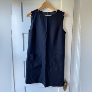 A.P.C. Navy Wool Mini Dress Jumper